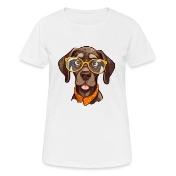 Braque Allemand à poil court Chien Race Aquarelle Ca - T-shirt respirant Femme - blanc - Devant - AI Model Female 172 dark (172cm)