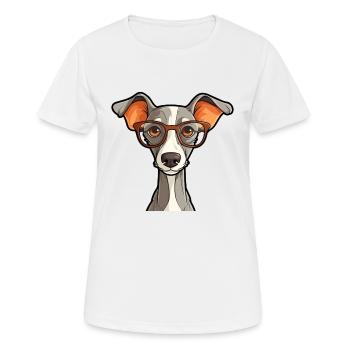 Italienischer Windhund Hunderasse Aquarell Karikatur Kaw - Frauen T-Shirt atmungsaktiv - Weiß - Vorne - AI Model Female 172 dark (172cm)