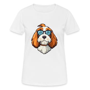 Petit Basset Griffon Vendéen Hunderasse Aquarell - Frauen T-Shirt atmungsaktiv - Weiß - Vorne - AI Model Female 172 dark (172cm)