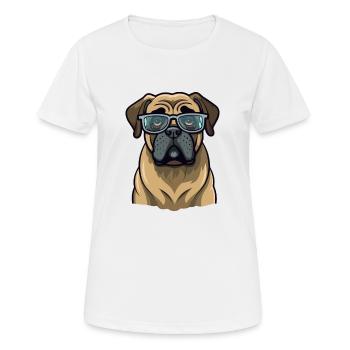Englische Dogge Hunderasse Aquarell Cartoon Kawai - Frauen T-Shirt atmungsaktiv - Weiß - Vorne - AI Model Female 172 dark (172cm)