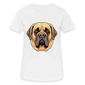 Englische Dogge Hunderasse Aquarell Cartoon Kawai - Frauen T-Shirt atmungsaktiv - Weiß - Vorne - AI Model Female 172 dark (172cm)
