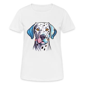 Dalmatinische Hunderasse Aquarell Karikatur Kawaii Colo - Frauen T-Shirt atmungsaktiv - Weiß - Vorne - AI Model Female 172 dark (172cm)