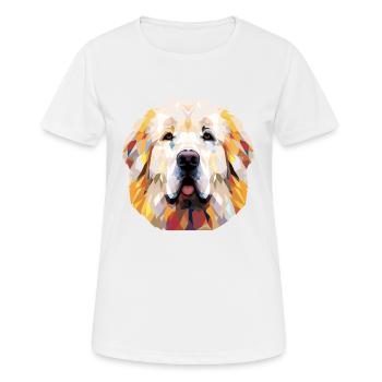 Great Pyrenees Dog Breed Watercolor Cartoon Kawaii - Women's Breathable T-Shirt - white - Front - AI Model Female 172 dark (172cm)