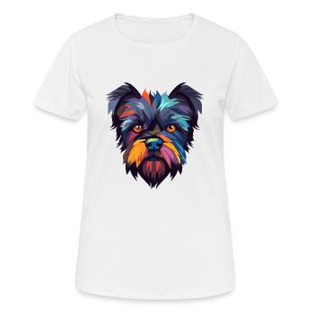 Affenpinscher chien race aquarelle dessin animé kawaii - T-shirt respirant Femme - blanc - Devant - AI Model Female 172 dark (172cm)