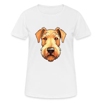Lakeland Terrier Dog Breed Watercolor Cartoon Kawa - Women's Breathable T-Shirt - white - Front - AI Model Female 172 dark (172cm)