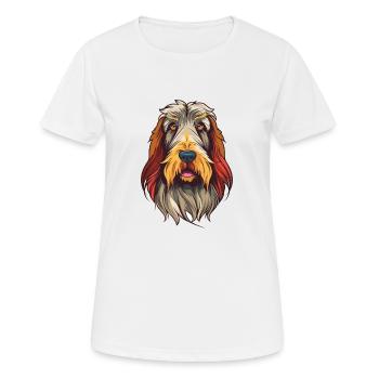 Spinoni Italiani Hunderasse Aquarell Cartoon Kawa - Frauen T-Shirt atmungsaktiv - Weiß - Vorne - AI Model Female 172 dark (172cm)