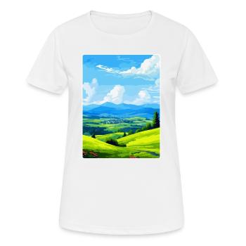 Sauerland Germany Vintage Travel Poster Souvenir - Women's Breathable T-Shirt - white - Front - AI Model Female 172 dark (172cm)