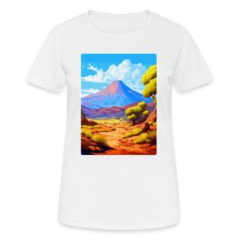 Parc national du Teide Espagne Affiche de voyage vintage - T-shirt respirant Femme - blanc - Devant - AI Model Female 172 dark (172cm)