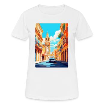 Valencia Spanien Vintage Reiseplakat Souvenir WPA - Frauen T-Shirt atmungsaktiv - Weiß - Vorne - AI Model Female 172 dark (172cm)