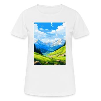 Pyrenäen-Nationalpark Frankreich Reiseplakat WPA - Frauen T-Shirt atmungsaktiv - Weiß - Vorne - AI Model Female 172 dark (172cm)