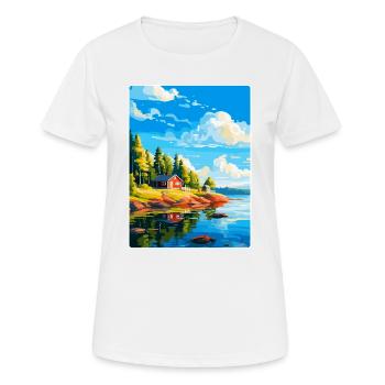 Ålandinseln Finnland Vintage Reiseplakat WPA - Frauen T-Shirt atmungsaktiv - Weiß - Vorne - AI Model Female 172 dark (172cm)