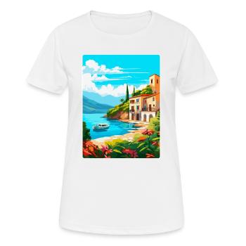 Mallorca Spanien Vintage Reiseplakat Souvenir WPA - Frauen T-Shirt atmungsaktiv - Weiß - Vorne - AI Model Female 172 dark (172cm)