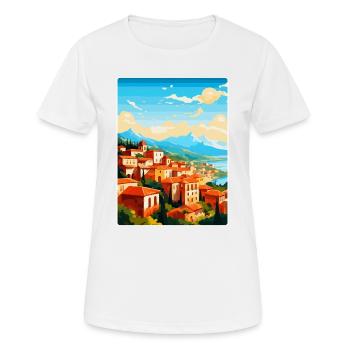 Grenade Espagne Affiche de voyage vintage WPA Souvenir - T-shirt respirant Femme - blanc - Devant - AI Model Female 172 dark (172cm)