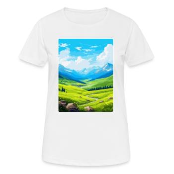 Pyrenäen-Nationalpark Frankreich Reiseplakat WPA - Frauen T-Shirt atmungsaktiv - Weiß - Vorne - AI Model Female 172 dark (172cm)