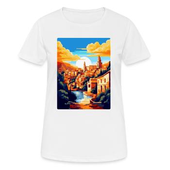Toledo Spanien Vintage Reiseposter WPA Souvenir - Frauen T-Shirt atmungsaktiv - Weiß - Vorne - AI Model Female 172 dark (172cm)