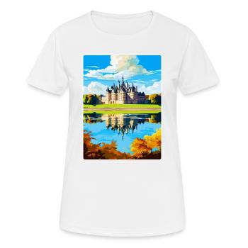 Vallée de la Loire France Affiche de voyage vintage souvenir - T-shirt respirant Femme - blanc - Devant - AI Model Female 172 dark (172cm)