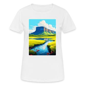 Ben Bulben Irland UK Vintage Reiseposter WPA - Frauen T-Shirt atmungsaktiv - Weiß - Vorne - AI Model Female 172 dark (172cm)