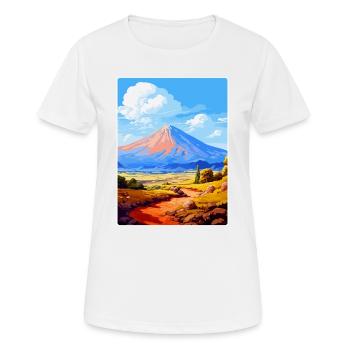 Parc national du Teide Espagne Affiche de voyage vintage - T-shirt respirant Femme - blanc - Devant - AI Model Female 172 dark (172cm)