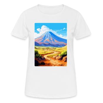 Parc national du Teide Espagne Affiche de voyage vintage - T-shirt respirant Femme - blanc - Devant - AI Model Female 172 dark (172cm)