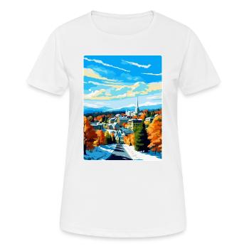 Lahti Finland Vintage Travel Poster WPA Souvenir - Women's Breathable T-Shirt - white - Front - AI Model Female 172 dark (172cm)