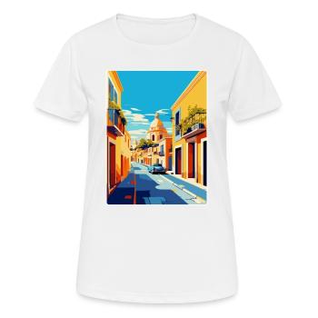 Jerez De La Frontera Spanien Vintage Reiseplakat - Frauen T-Shirt atmungsaktiv - Weiß - Vorne - AI Model Female 172 dark (172cm)