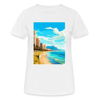 Alicante Espagne Affiche de voyage vintage Souvenir WPA - T-shirt respirant Femme - blanc - Devant - AI Model Female 172 dark (172cm)
