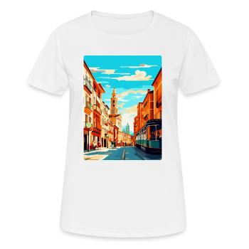 Pamplona Spain Vintage Travel Poster Souvenir WPA - Women's Breathable T-Shirt - white - Front - AI Model Female 172 dark (172cm)