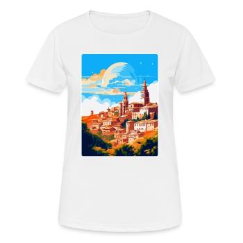 Toledo Spain Vintage Travel Poster WPA Souvenir - Women's Breathable T-Shirt - white - Front - AI Model Female 172 dark (172cm)