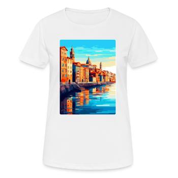 Porto Portugal Vintage Reiseplakat Souvenir WPA - Frauen T-Shirt atmungsaktiv - Weiß - Vorne - AI Model Female 172 dark (172cm)