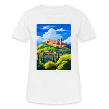 Alhambra Spain Vintage Travel Poster Souvenir WPA - Women's Breathable T-Shirt - white - Front - AI Model Female 172 dark (172cm)