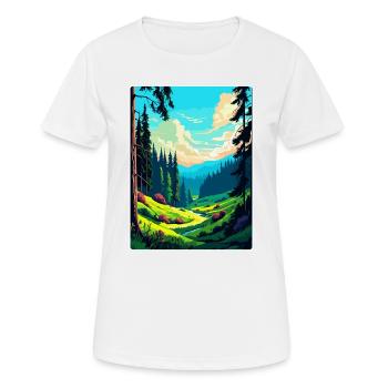 Black Forest Germany Vintage Travel Poster WPA Art - Women's Breathable T-Shirt - white - Front - AI Model Female 172 dark (172cm)