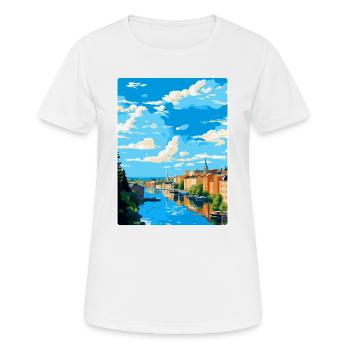 Tampere Finland Vintage Travel Poster Souvenir WPA - Women's Breathable T-Shirt - white - Front - AI Model Female 172 dark (172cm)