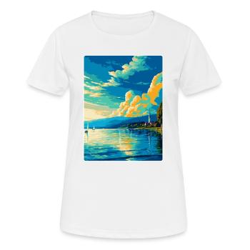 Lake Constance Germany Austria Switzerland Poster - Women's Breathable T-Shirt - white - Front - AI Model Female 172 dark (172cm)