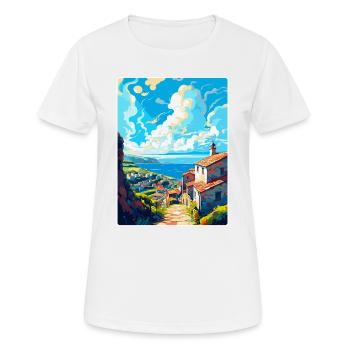 Galicien Spanien Vintage Reiseplakat WPA Souvenir - Frauen T-Shirt atmungsaktiv - Weiß - Vorne - AI Model Female 172 dark (172cm)