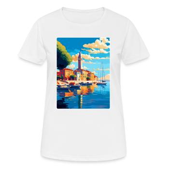 Umag Kroatien Vintage Reiseplakat WPA Souvenir - Frauen T-Shirt atmungsaktiv - Weiß - Vorne - AI Model Female 172 dark (172cm)