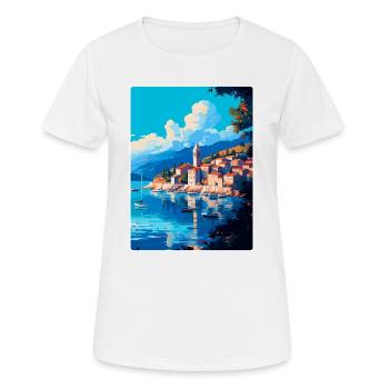 Cavtat Kroatien Vintage Reiseplakat Souvenir WPA - Frauen T-Shirt atmungsaktiv - Weiß - Vorne - AI Model Female 172 dark (172cm)