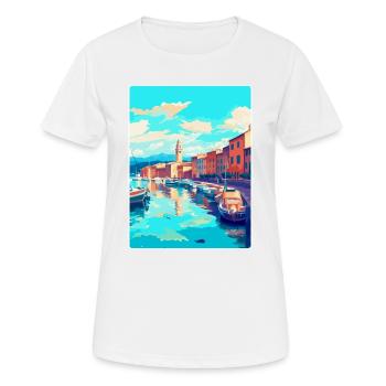 Saint Tropez Frankreich Vintage Reiseplakat Souvenir - Frauen T-Shirt atmungsaktiv - Weiß - Vorne - AI Model Female 172 dark (172cm)
