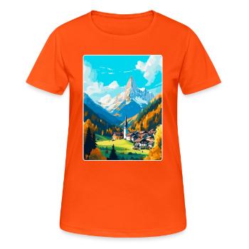 Berchtesgaden Germany Vintage Travel Poster WPA - Women's Breathable T-Shirt - neon orange - Front - AI Model Female 172 dark (172cm)