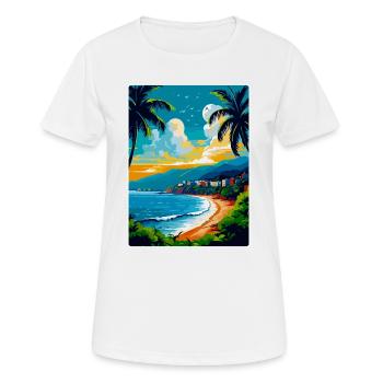 Côte D Azur Frankreich Côte d'Azur Frankreich Poster - Frauen T-Shirt atmungsaktiv - Weiß - Vorne - AI Model Female 172 dark (172cm)