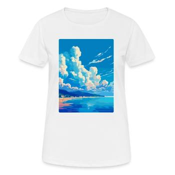 Côte D Azur Frankreich Côte d'Azur Frankreich Poster - Frauen T-Shirt atmungsaktiv - Weiß - Vorne - AI Model Female 172 dark (172cm)