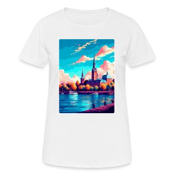 Mainz Deutschland Vintage Reiseplakat WPA Souvenir - Frauen T-Shirt atmungsaktiv - Weiß - Vorne - AI Model Female 172 dark (172cm)