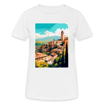 Granada Spain Vintage Travel Poster WPA Souvenir - Women's Breathable T-Shirt - white - Front - AI Model Female 172 dark (172cm)