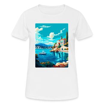 Skiathos Grèce Affiche de voyage vintage Souvenir WPA - T-shirt respirant Femme - blanc - Devant - AI Model Female 172 dark (172cm)