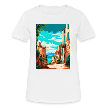 Mallorca Spanien Vintage Reiseplakat Souvenir WPA - Frauen T-Shirt atmungsaktiv - Weiß - Vorne - AI Model Female 172 dark (172cm)