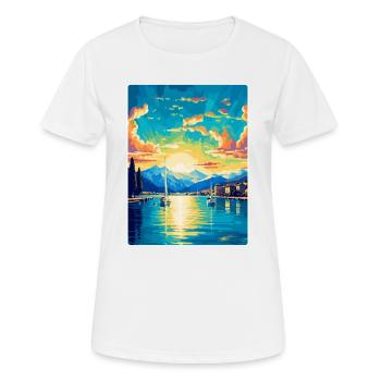 Genf Schweiz Vintage Reiseplakat Souvenir - Frauen T-Shirt atmungsaktiv - Weiß - Vorne - AI Model Female 172 dark (172cm)
