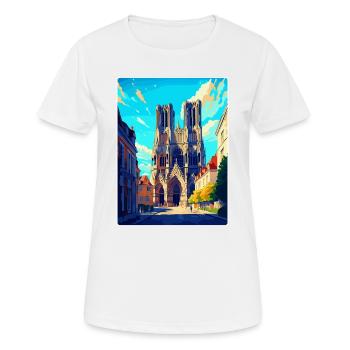 Reims Frankreich Vintage Reiseposter WPA Souvenir - Frauen T-Shirt atmungsaktiv - Weiß - Vorne - AI Model Female 172 dark (172cm)