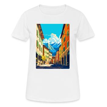 Trient Italien Vintage Reiseposter WPA Souvenir - Frauen T-Shirt atmungsaktiv - Weiß - Vorne - AI Model Female 172 dark (172cm)