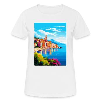 La Spezia Italien Vintage Reiseplakat Souvenir WPA - Frauen T-Shirt atmungsaktiv - Weiß - Vorne - AI Model Female 172 dark (172cm)