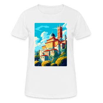Sintra Portugal Affiche de voyage vintage Souvenir WPA - T-shirt respirant Femme - blanc - Devant - AI Model Female 172 dark (172cm)