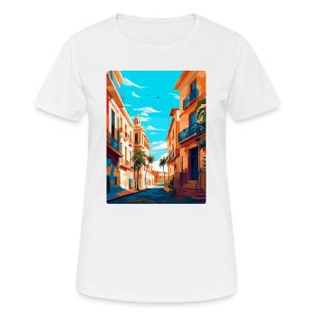 Valencia Spanien Vintage Reiseplakat Souvenir WPA - Frauen T-Shirt atmungsaktiv - Weiß - Vorne - AI Model Female 172 dark (172cm)